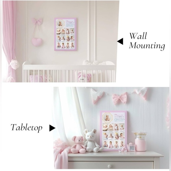 NEW Frame for Baby 1st Birthday: First Birthday Decorative Picture Frame Pink - Picture 3 of 8